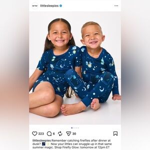 NWT SOLD OUT LE Firefly Two Piece Long Sleeve Pajama Set